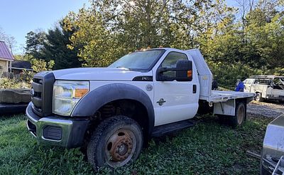 2011 FORD F-550 SINGLE CAB DIESEL 4X4. 4X4 67K MILES FLAT BED