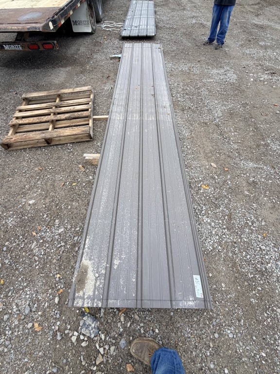 BROWN METAL ROOFING APPROX 17'