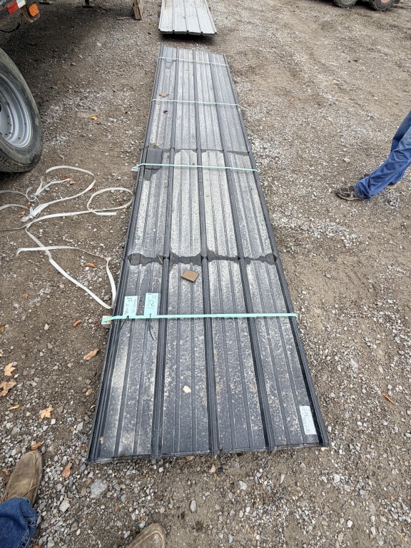 CHARCOAL GRAY APPROX 15' METAL ROFFING