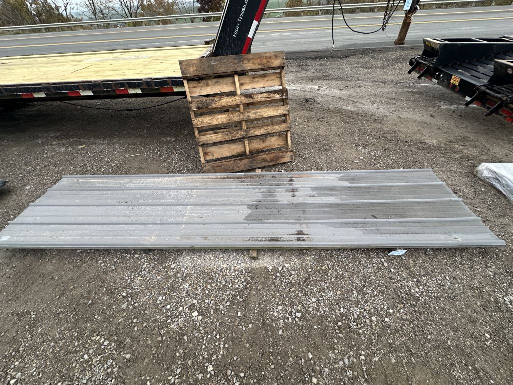 ASH GRAY METAL ROOFING APPROX 13'