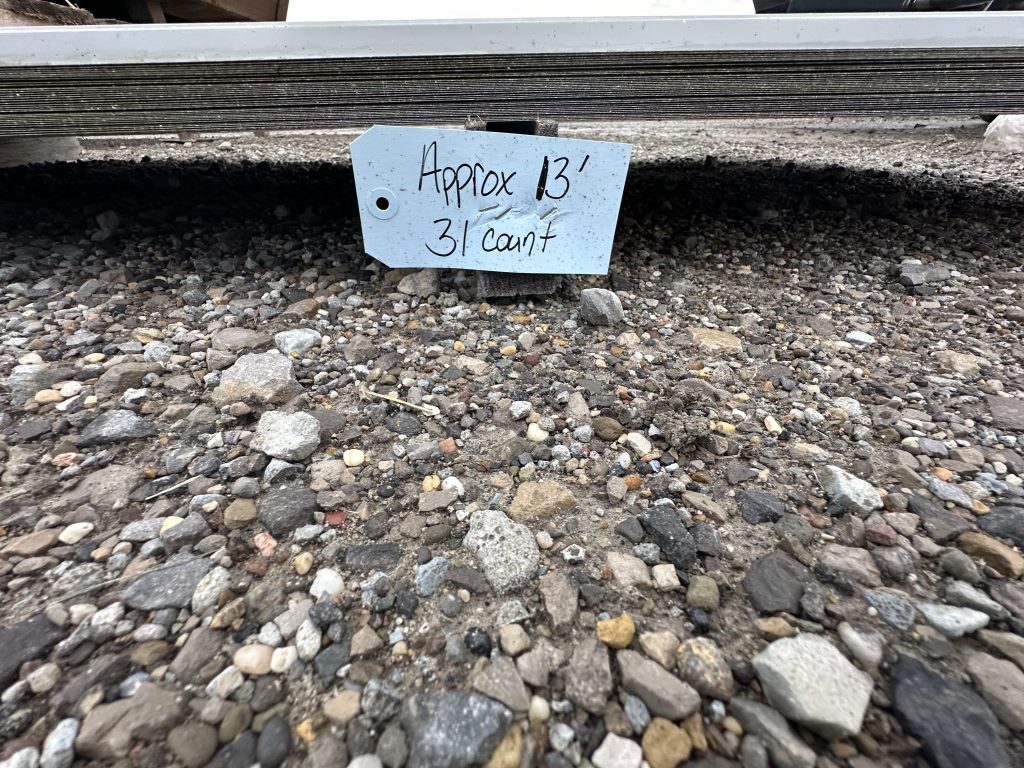 ASH GRAY METAL ROOFING APPROX 13'