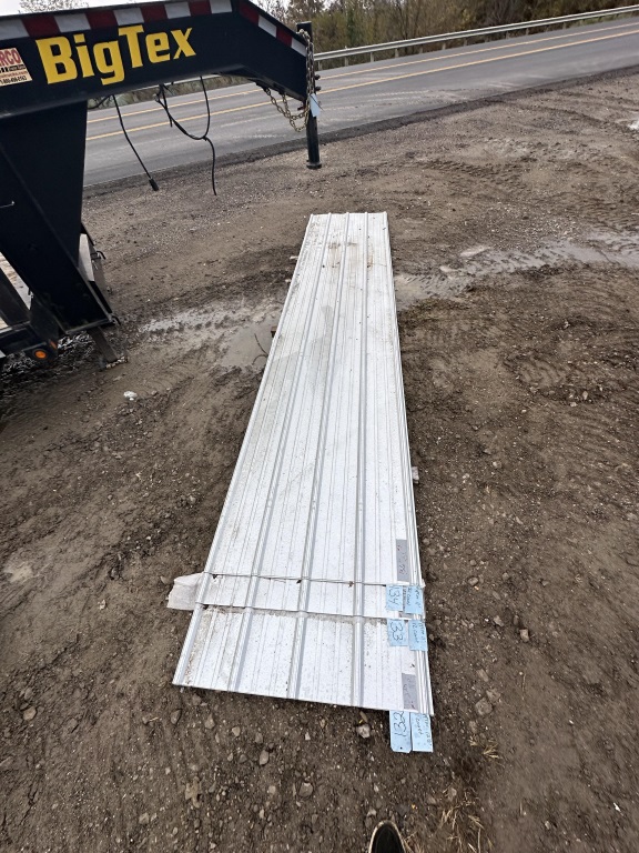 SILVER METAL ROOFING APPROX 11'