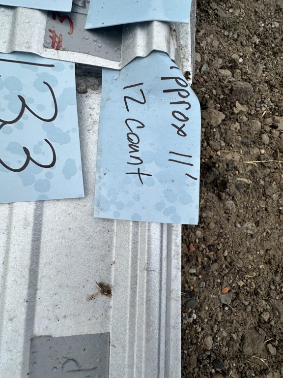 SILVER METAL ROOFING APPROX 11'