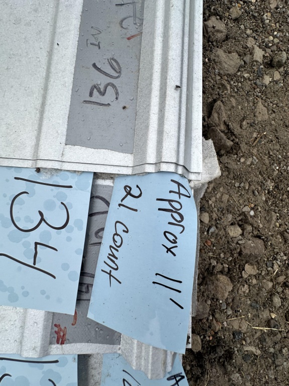 SILVER METAL ROOFING APPROX 11'
