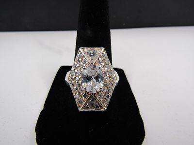 Size 8 Sterling Silver Art Deco Style Ring. 10 Grams Condition Yes, we will ship this item, we 