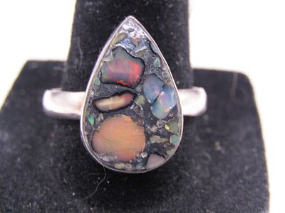 Size 10.5 Sterling Silver Boulder Opal Teardrop Ring Condition Yes, we will ship this item, we 