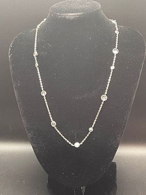 Sterling Silver 16" Necklace with Glass Beads Condition Yes, we will ship this item, we provide 
