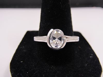 Sterling Silver Size 10 Oval CZ Ring Condition Yes, we will ship this item, we provide in house 