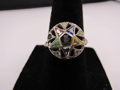 10 Kt Gold Filled Silver Size 6.5 Vintage Masonic Ring Condition Yes, we will ship this item 