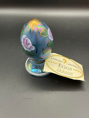 Vintage Fenton Hand Painted Limited Edition Pedestal Egg 4" 3362/5000 Condition Yes, we will 