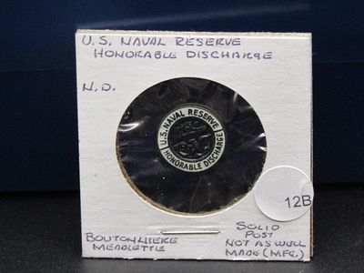 Vintage US Naval Reserve Honorable Discharge Lapel Pin Condition Yes, we will ship this item 