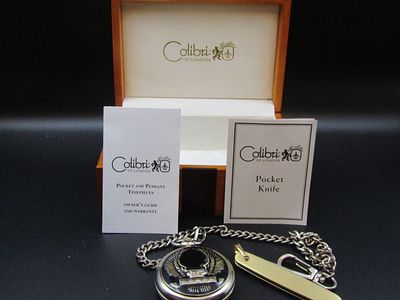 Colibri of London Pocket Watch and Pocket Knife, with Box and COA's Condition Yes, we will ship 