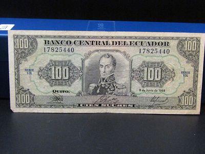 1988 Ecuador 100 Sucres Note Condition Yes, we will ship this item, we provide in house 