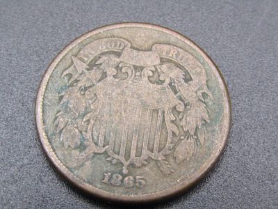 1865 US 2 Cent Piece, Civil War Era, Nice Type Coin. Condition Yes, we will ship this item. We 