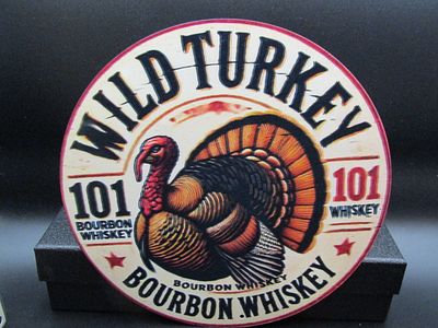 Wild Turkey Metal Sign Approx. 8" x 8". Condition Yes, we will ship this item. We offer 