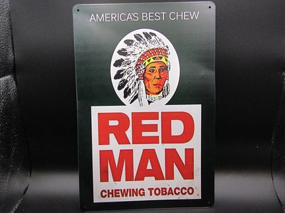 Red Man Metal Sign Approx. 12 x 8. Condition Yes, we will ship this item. We offer in-house 