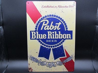 Pabst Blue Ribbon Metal Sign Approx 12x8. Condition Yes, we will ship this item. We offer 