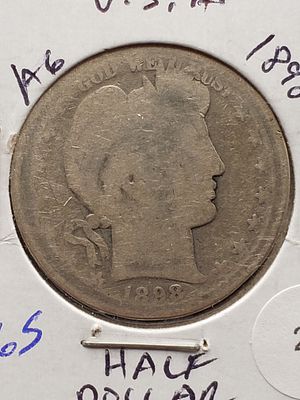1898-O Silver Barber Half Dollar - Better Pre-1900 Date! Condition Yes, we will ship this item. 