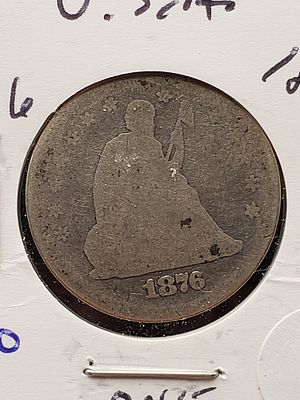 1876 Silver Seated Quarter Dollar - 150 Years Old! Condition Yes, we will ship this item. We 