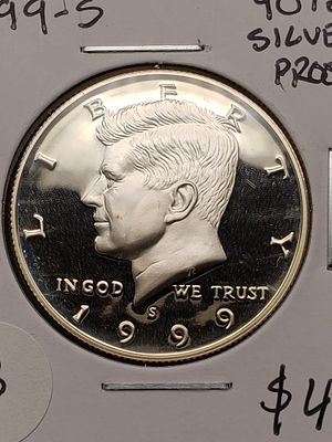 1999-S PROOF 90% Silver Kennedy Half Dollar, High Book Value Condition Yes, we will ship this 