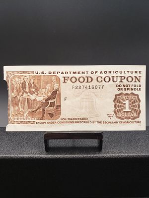 1994B Us Dept. of Agriculture 1 Dollar Food Coupon, CRISP Condition Yes, we will ship this 
