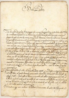 A Rare and Historically Significant Letter from the Jewish Community of Rome to the Pope 