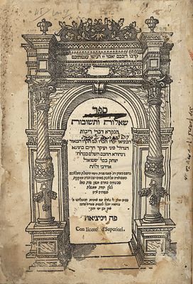המאה ה16. שו"ת דברי ריבות - ונציה שמ"ז 1587. 
ספר שאלות ותשובות דברי ריבות - ארבע מאות ושלשים 