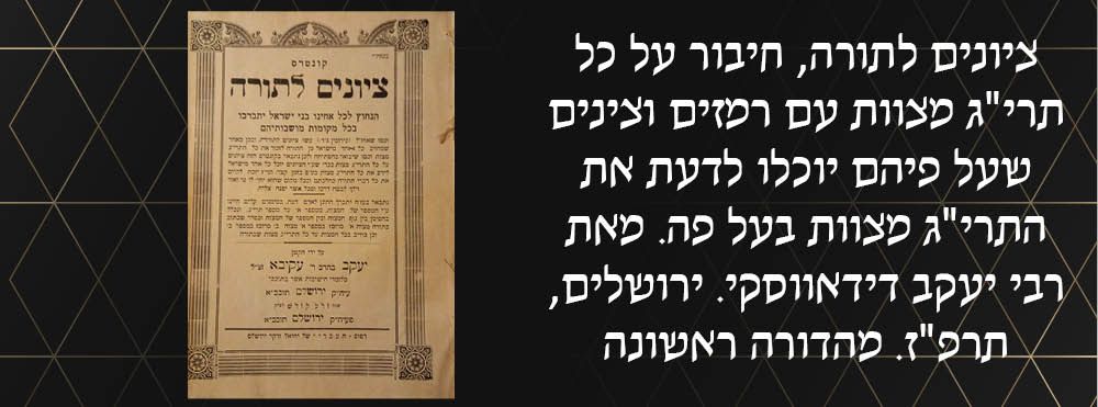 ציונים לתורה, חיבור על כל תרי"ג מצוות עם רמזים וצינים שעל פיהם יוכלו לדעת את התרי"ג מצוות בעל 