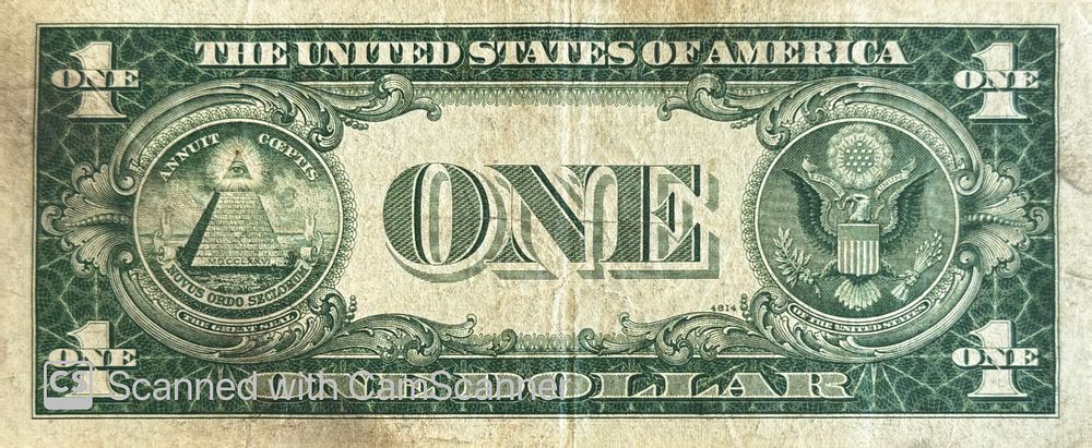 שטר בערך נקוב של 1 דולר ארה"ב, שבורך על ידי האדמו"ר רבי מנחם מנדל שניאורסאהן מליובאוויטש 