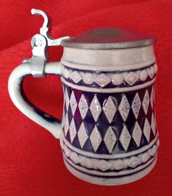Кружка, кружечка пивная, мини. Керамика, винтаж, Германия клеймо. Винтажная немецкая кружечка. 