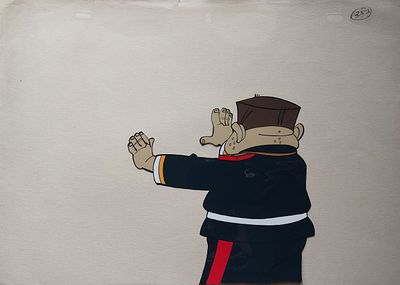 Новосёлова Ольга Александровна (р.1953). - Инспектор Мигль. Фаза движения к мультфильму "Незнайка 