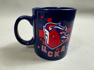 [Лимитированная партия] Фирменная кружка, ХК ЦСКА. . Объем 330 мл. Керамика. Высота 9 см. В 