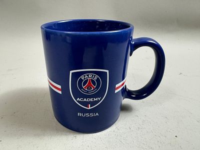 [Лимитированная партия] Фирменная, фарфоровая кружка ФК ПСЖ. Академия в России. Объем 330 мл. 
