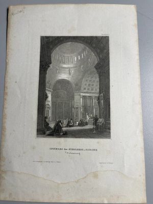 Никольский собор, Санкт-Петербург, середина XIX века. 
"Interiore der Nikolskoi-Kirche in St. 