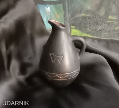Мини кувшин. Мегрельская керамика. Грузия. Д1. Небольшой кувшин ИК, мегрельская керамика, глина 