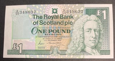 Шотландия 1 фунт 1988 UNC 
2402/