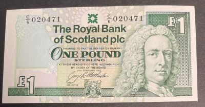Шотландия 1 фунт 1993 UNC 
2402/