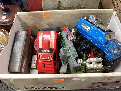 Box of toy cars