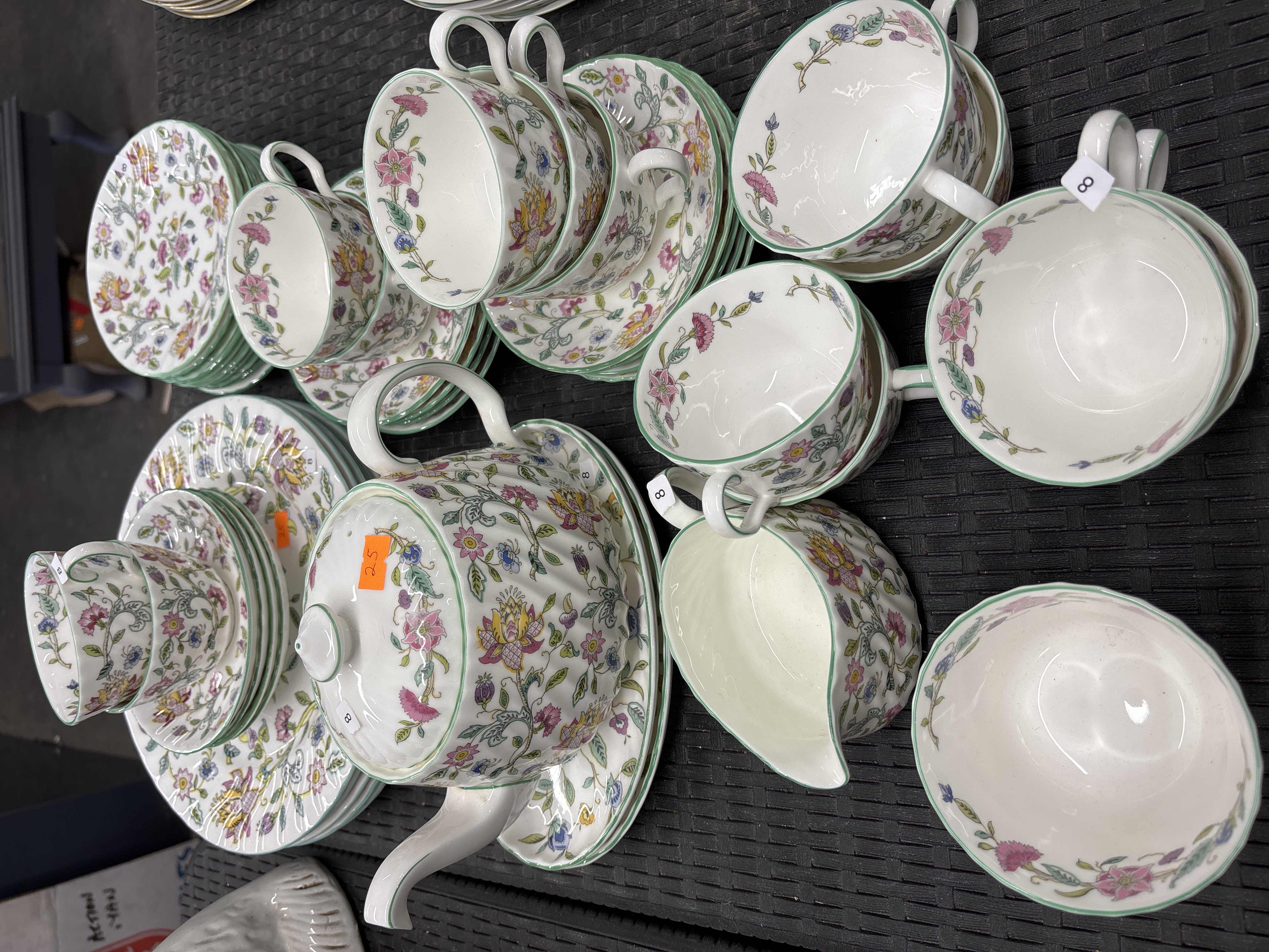 A Minton Haddon Hall Pattern Fine Bone China Tea Service