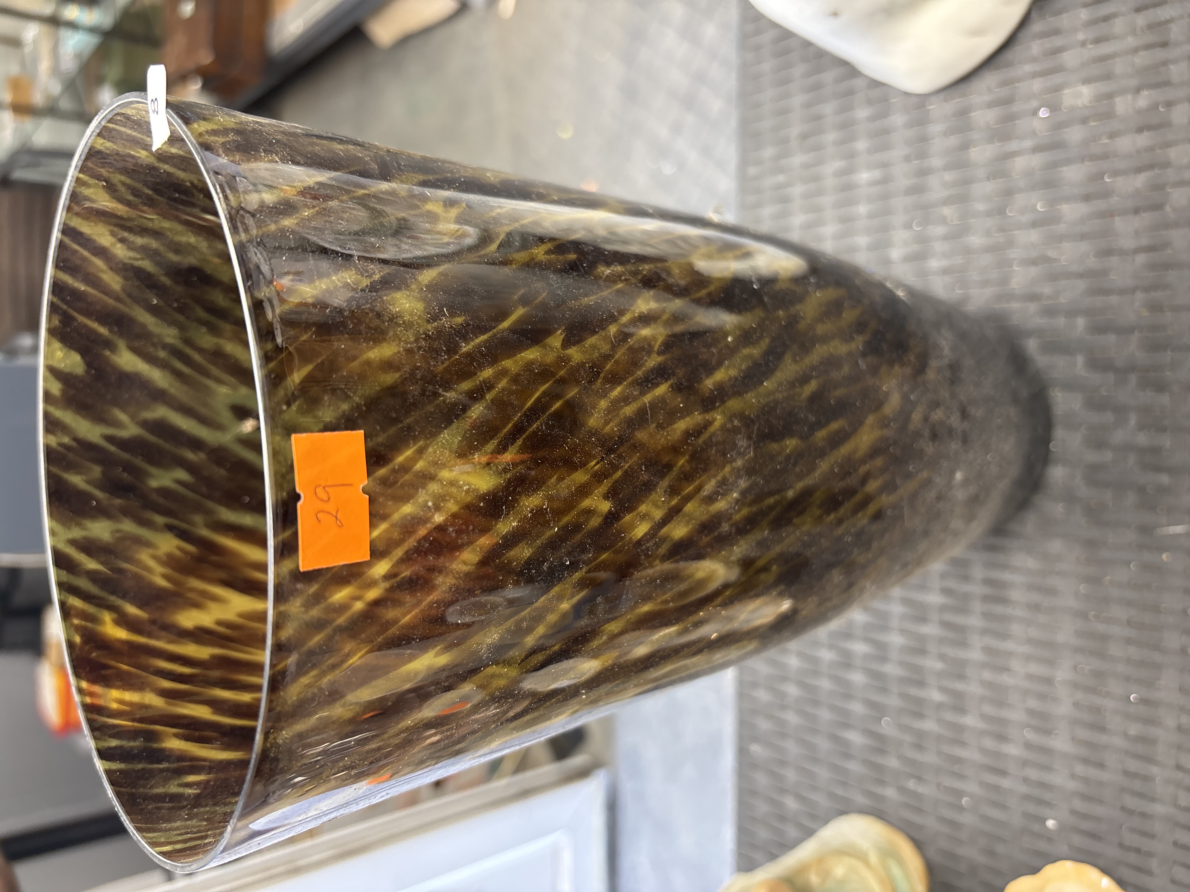 Italian Murano Tortoiseshell Glass Vase