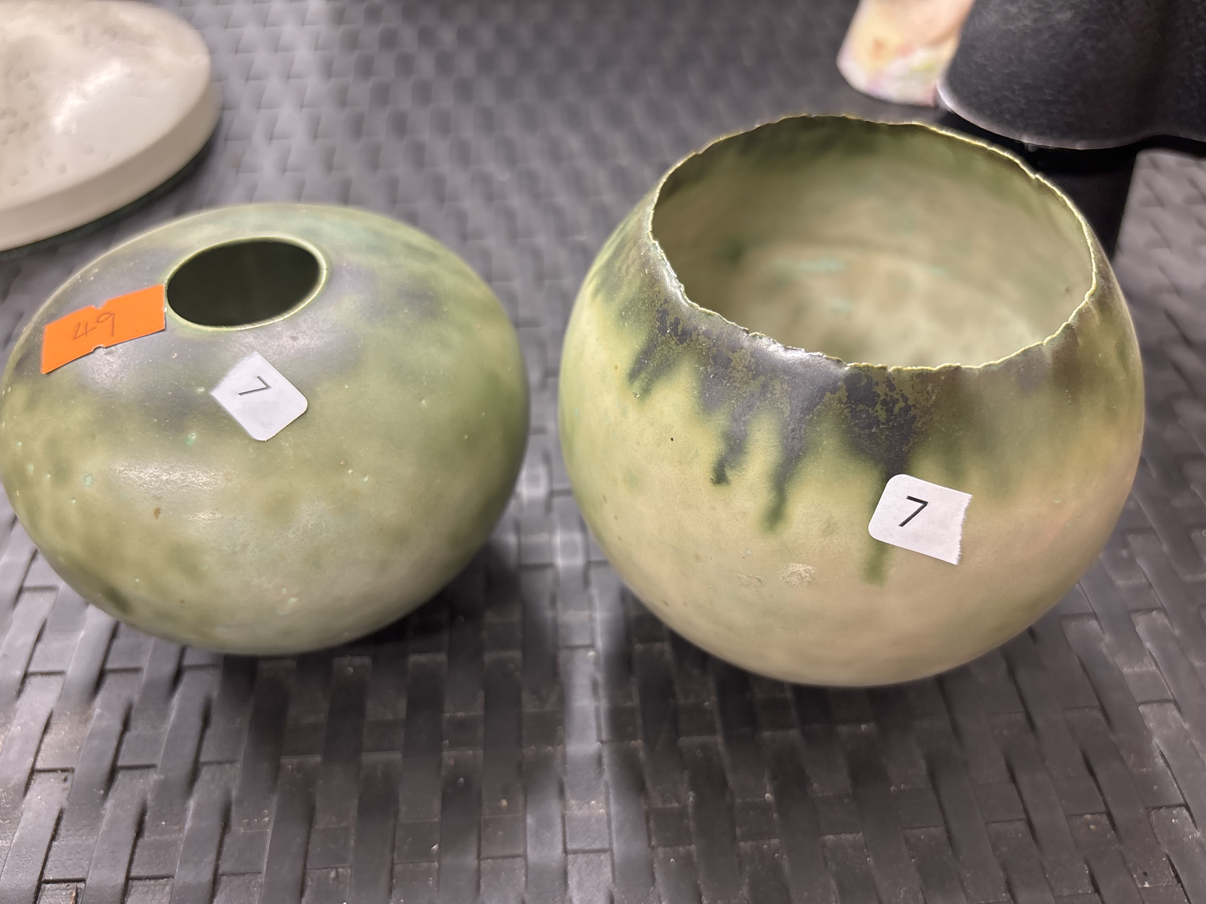 A Pair of Graduated Studio Pottery Vessels
