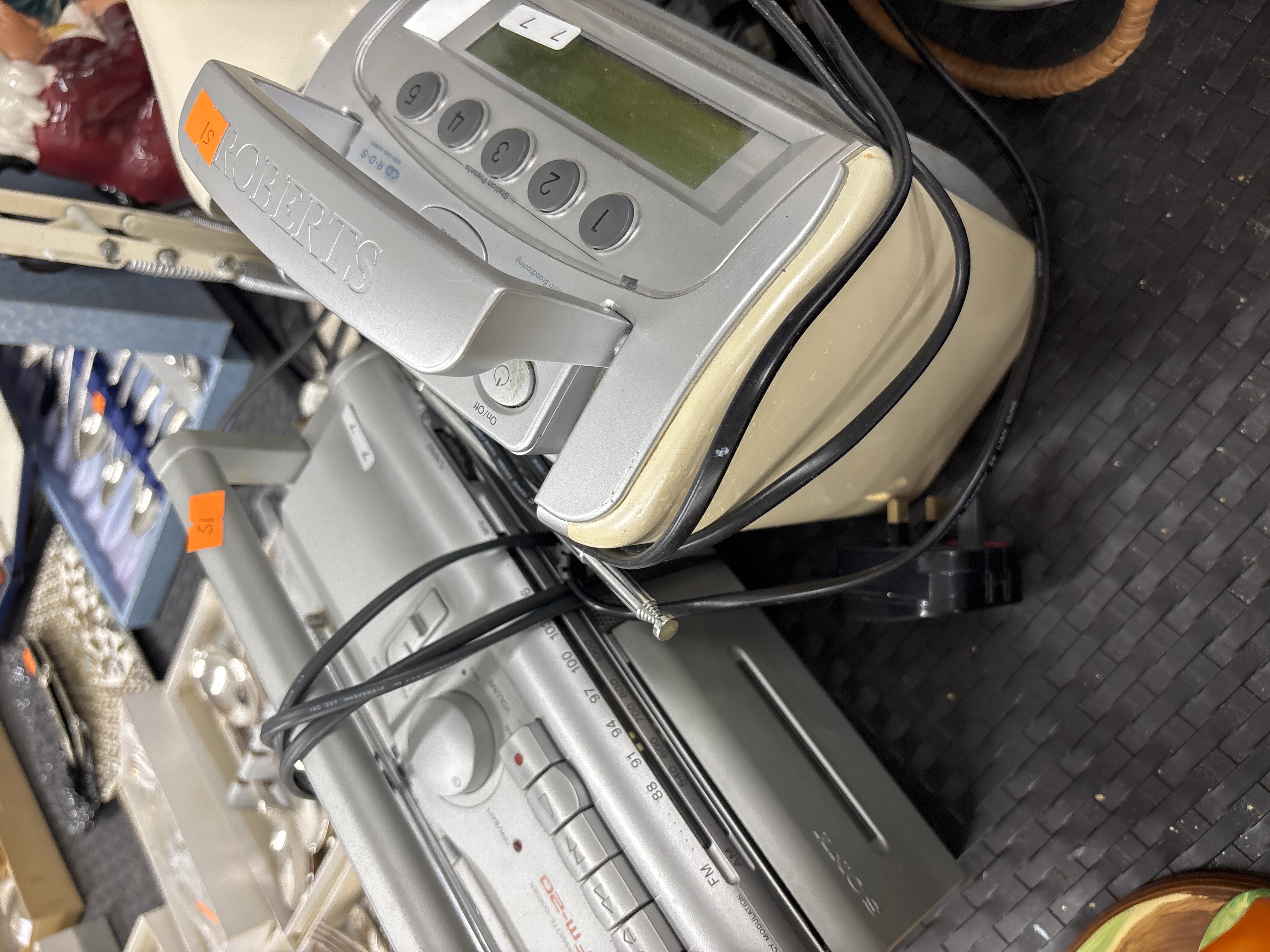 A Roberts RD-5 Digital Radio and a Sony CFM-20 Radio Cassette-Corder