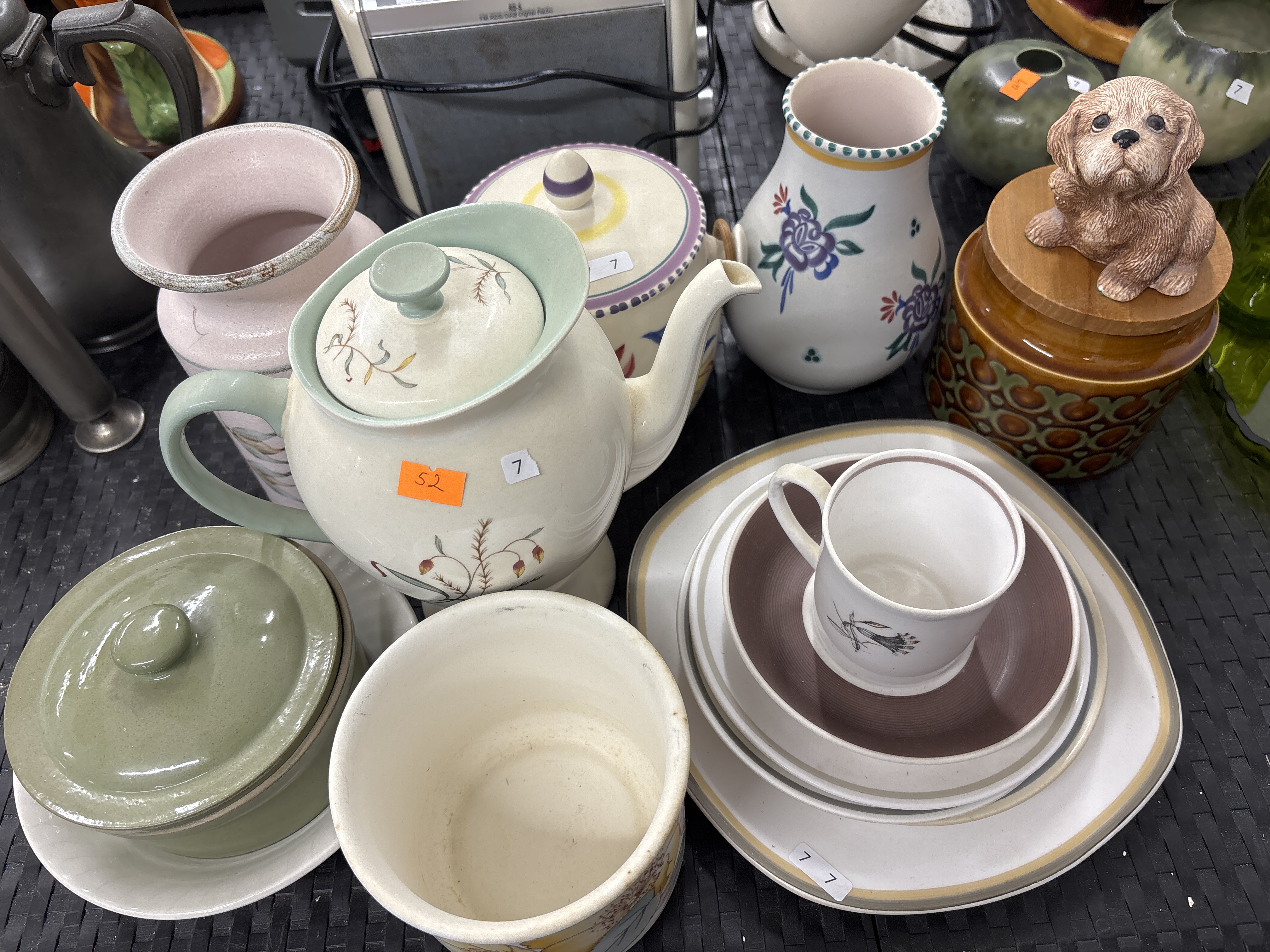 An Assortment of Decorative and Domestic Ceramics including Denby Green Wheat and Hornsea Heirloom