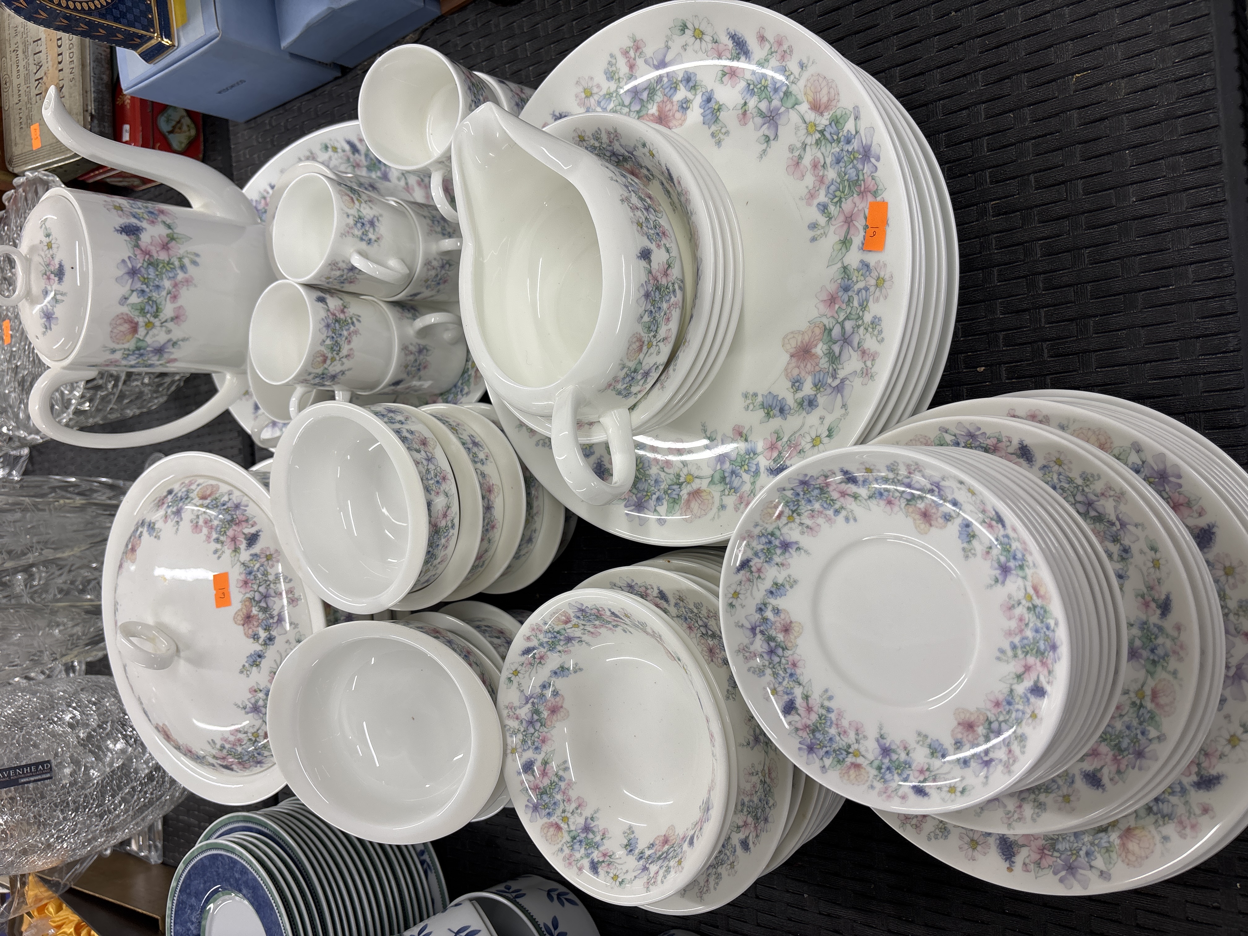 A Large Set of Wedgwood Angela Pattern Bone China Tableware