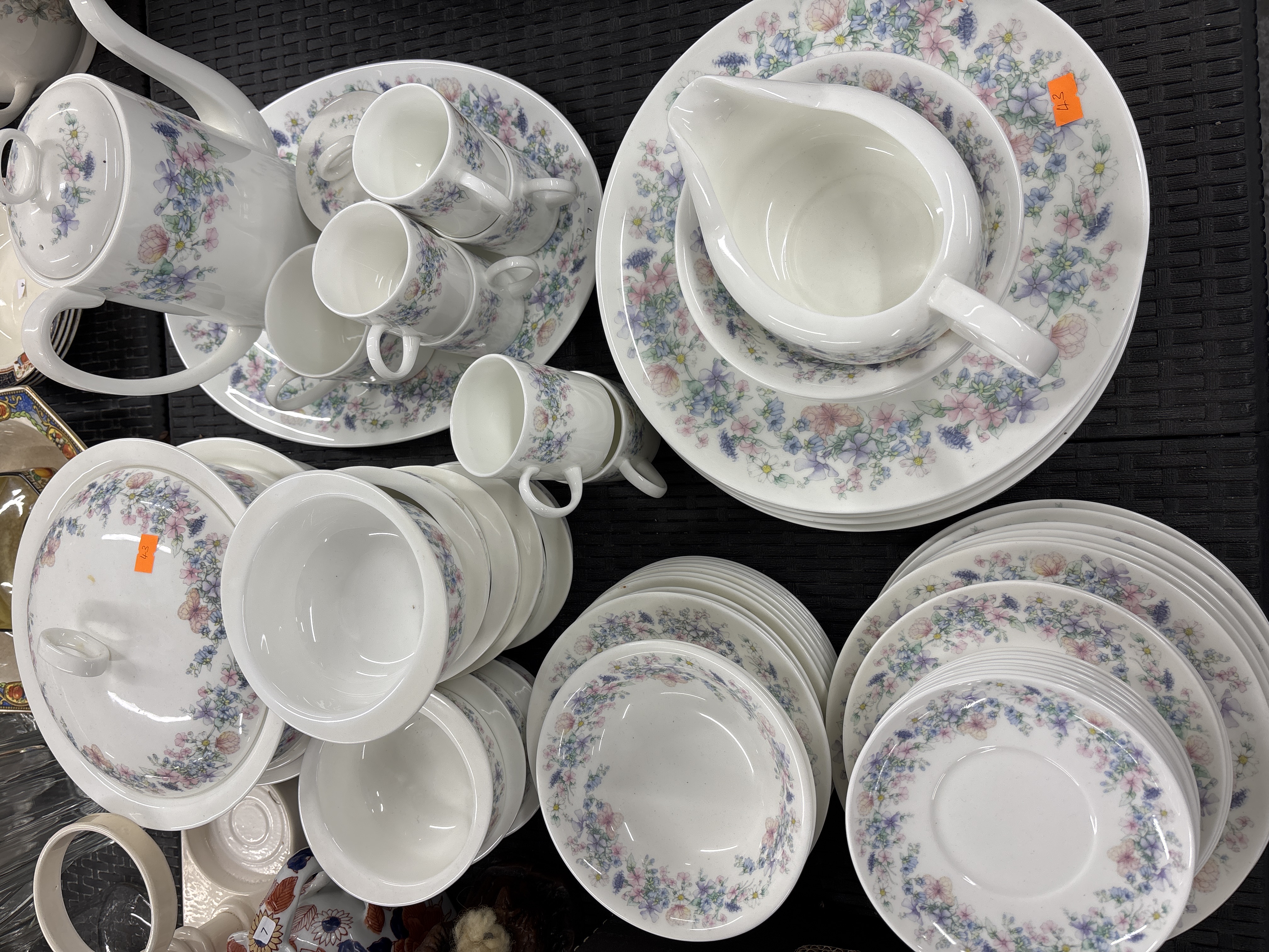 A Set of Wedgwood Bone China Tableware in the Angela Pattern
