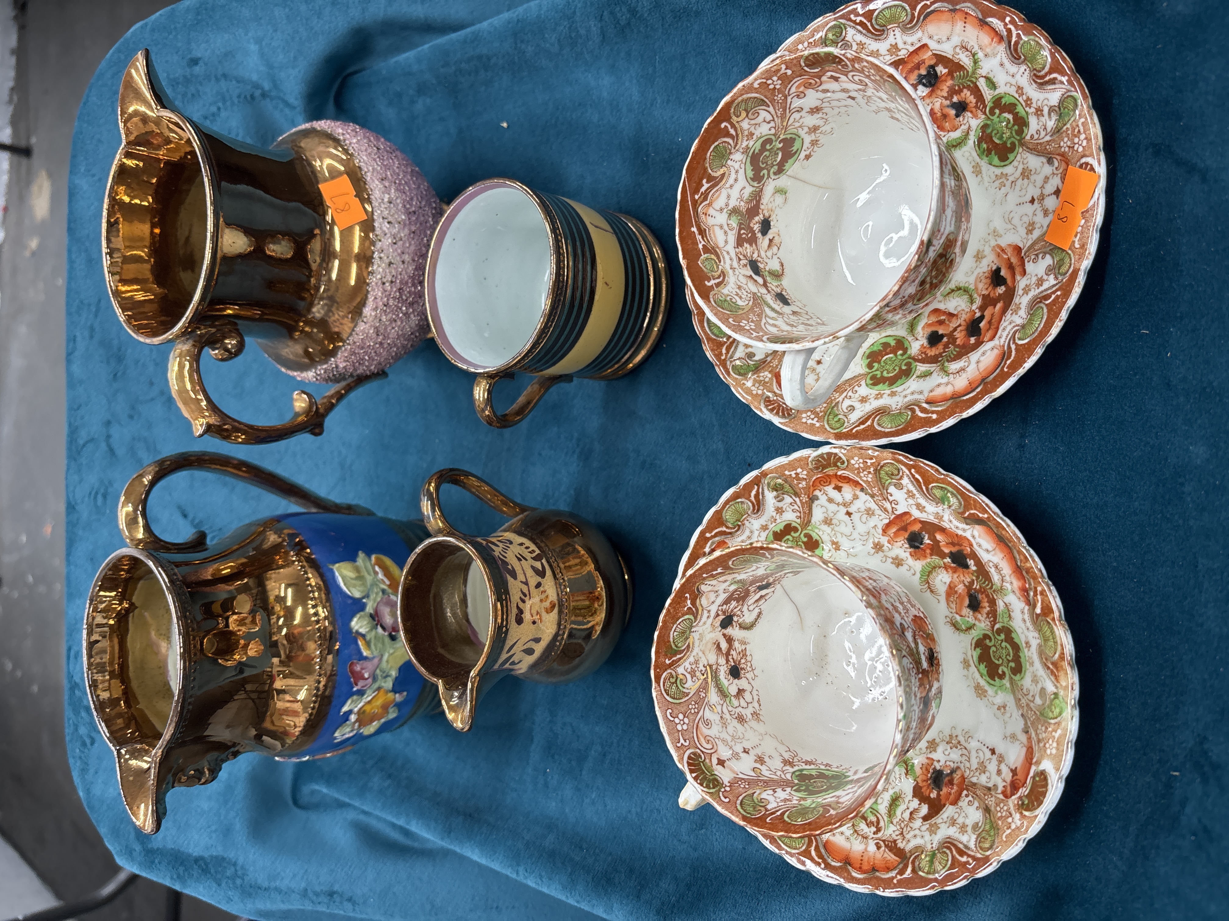 A Collection of Nineteenth-Century British Copper Lustre and Transfer-Printed Earthenware