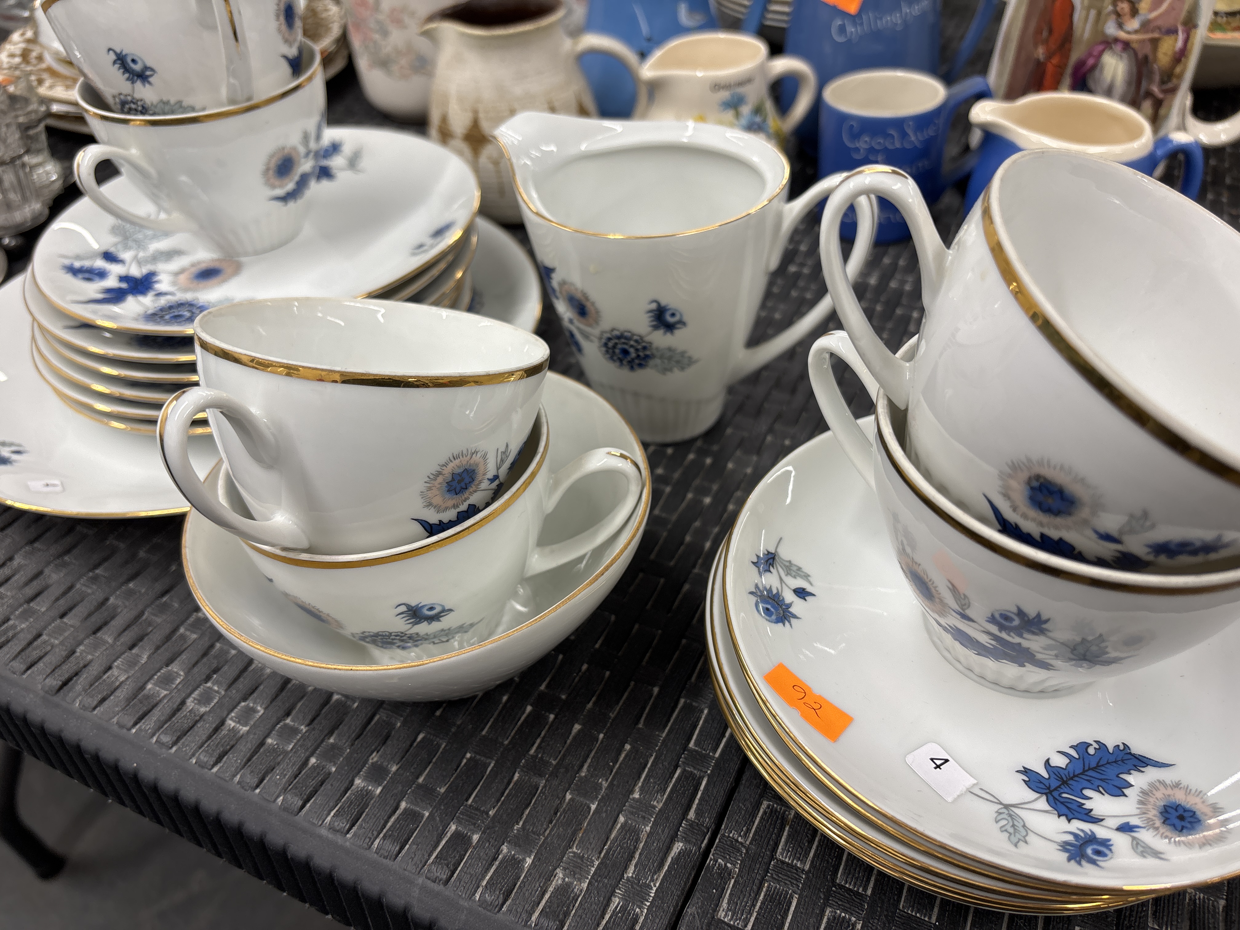 A Collection of EPIAG D.F. Czechoslovakia Gilded Floral Porcelain Tea Wares