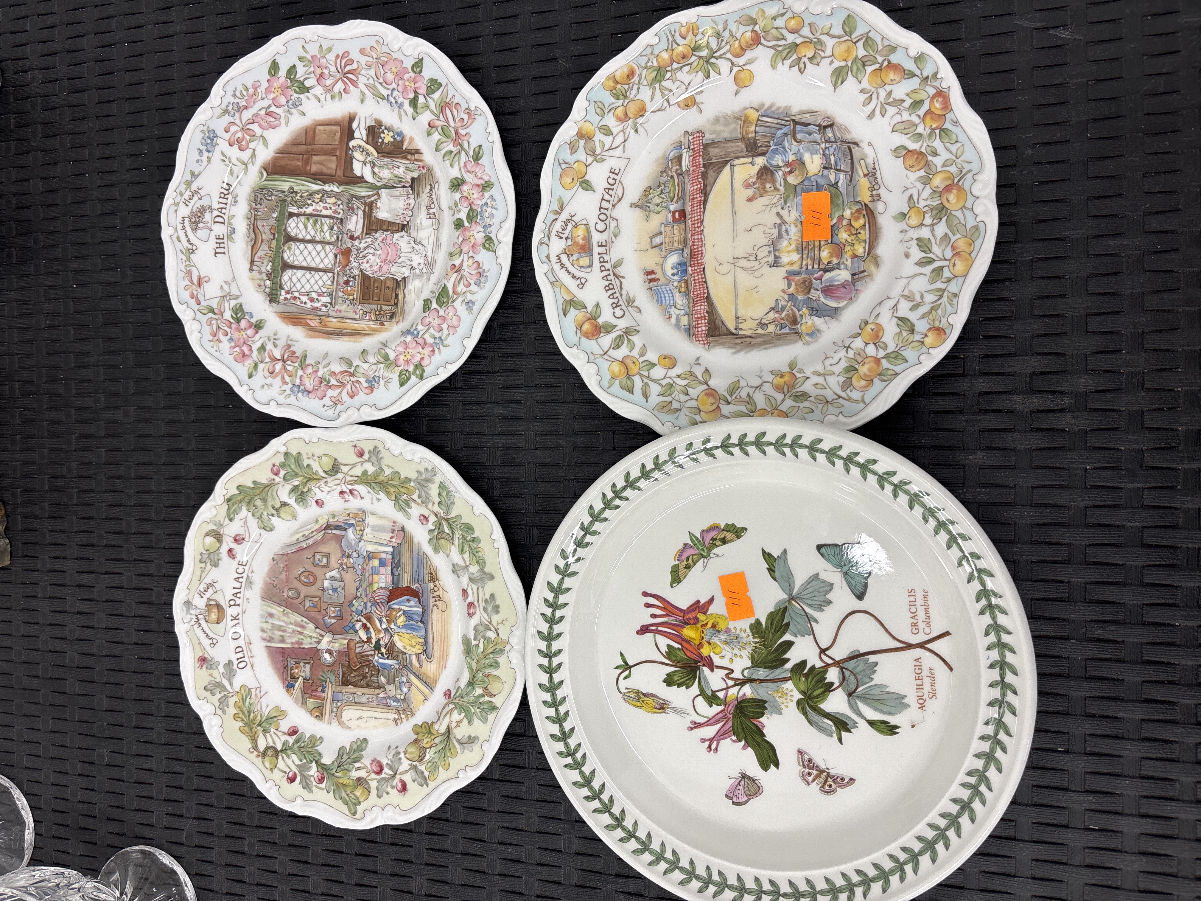 A Collection of Royal Doulton Brambly Hedge and Portmeirion Botanic Garden Ceramic Plates