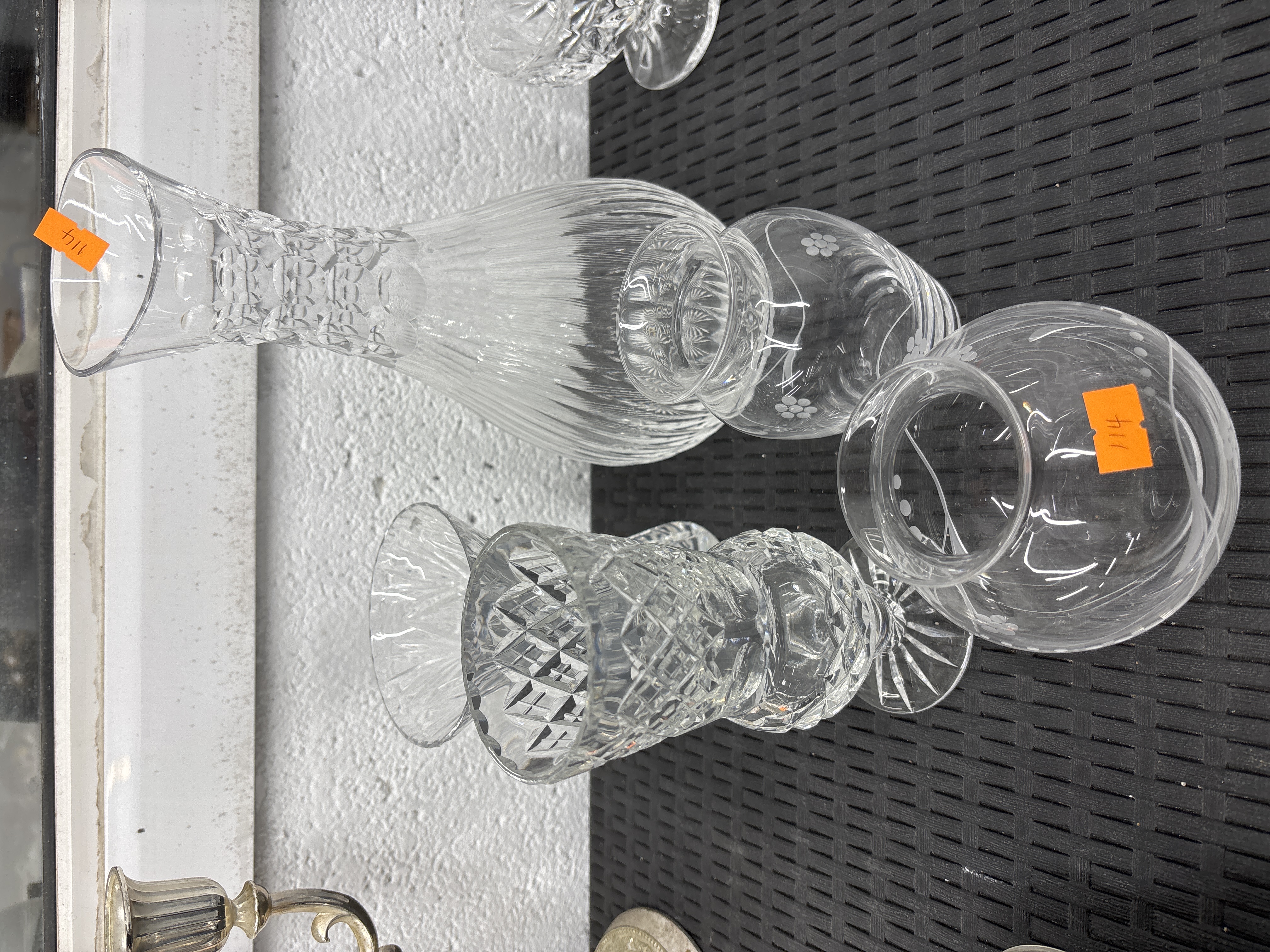 An Assortment of Cut and Etched Lead Crystal Glassware