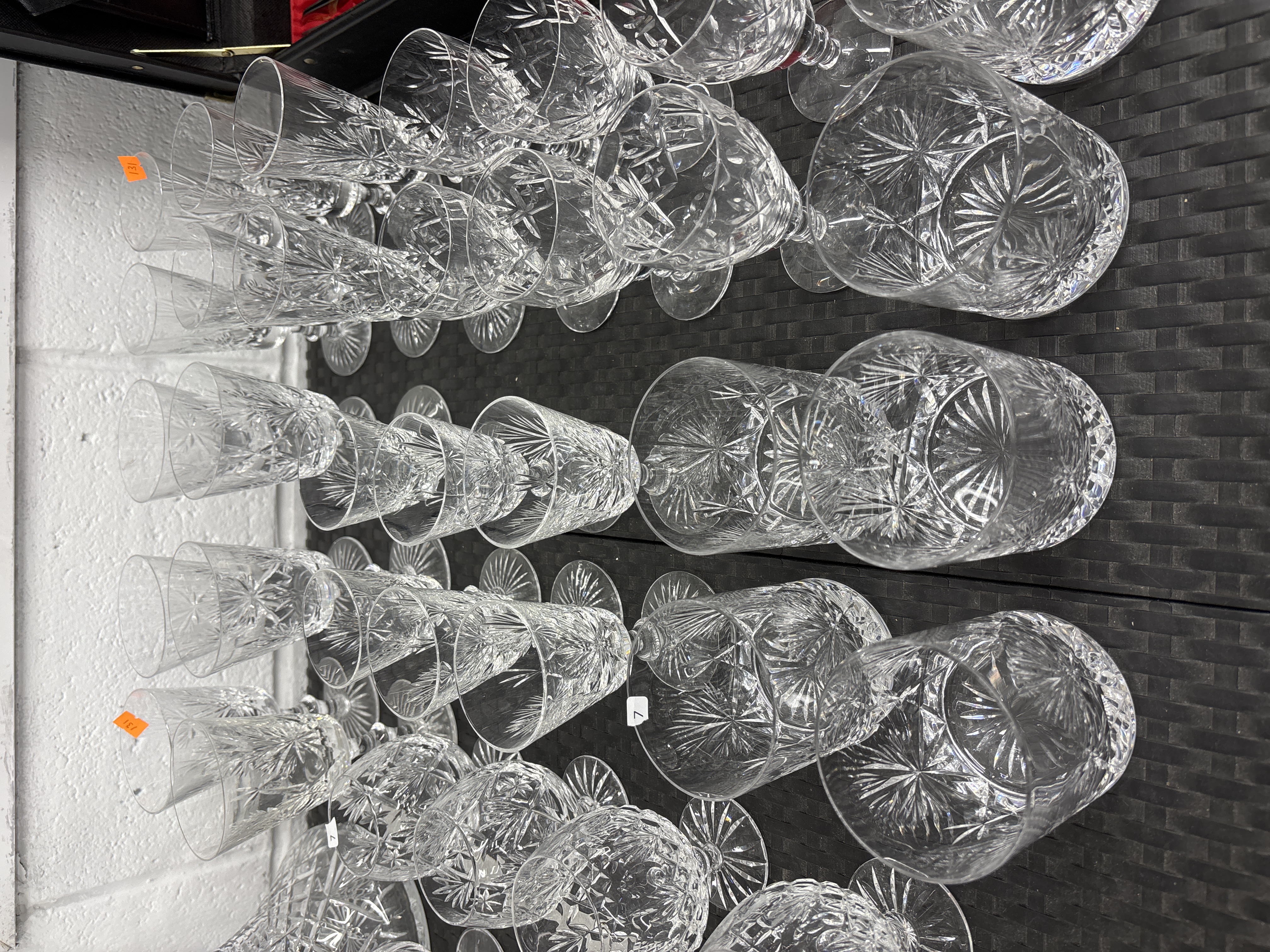 A Collection of Cut Lead Edinburgh Crystal Stemware and Tumblers